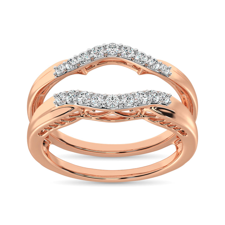 10K Rose Gold 1/4 Ct.Tw. Diamond Guard Ring