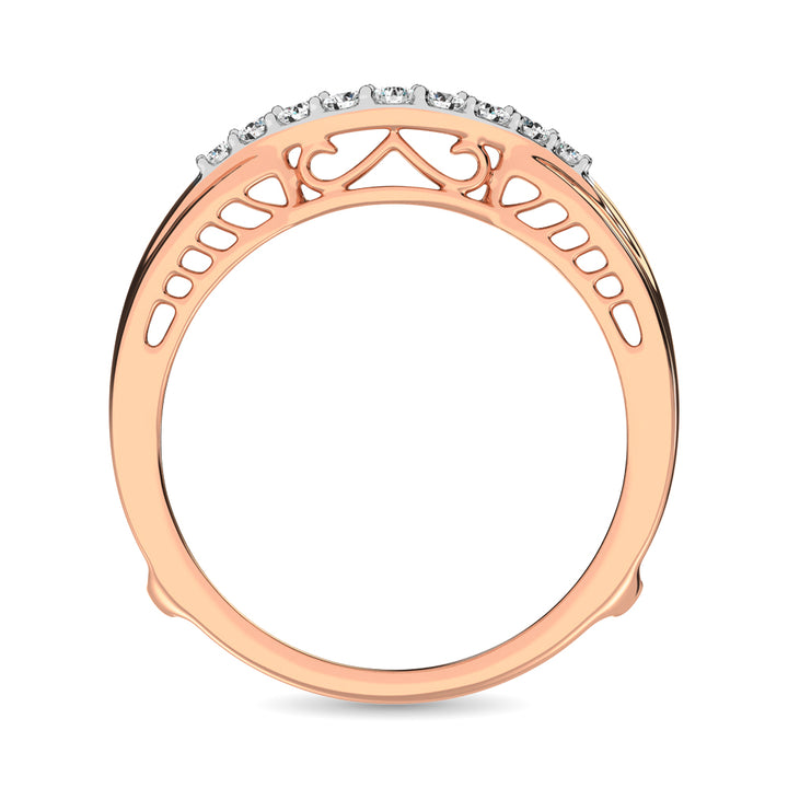 10K Rose Gold 1/4 Ct.Tw. Diamond Guard Ring