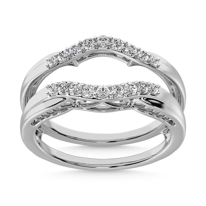 10K White Gold 1/4 Ct.Tw. Diamond Guard Ring