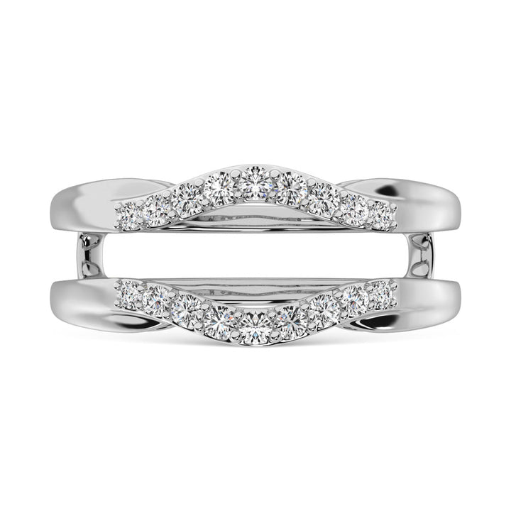 10K White Gold 1/4 Ct.Tw. Diamond Guard Ring