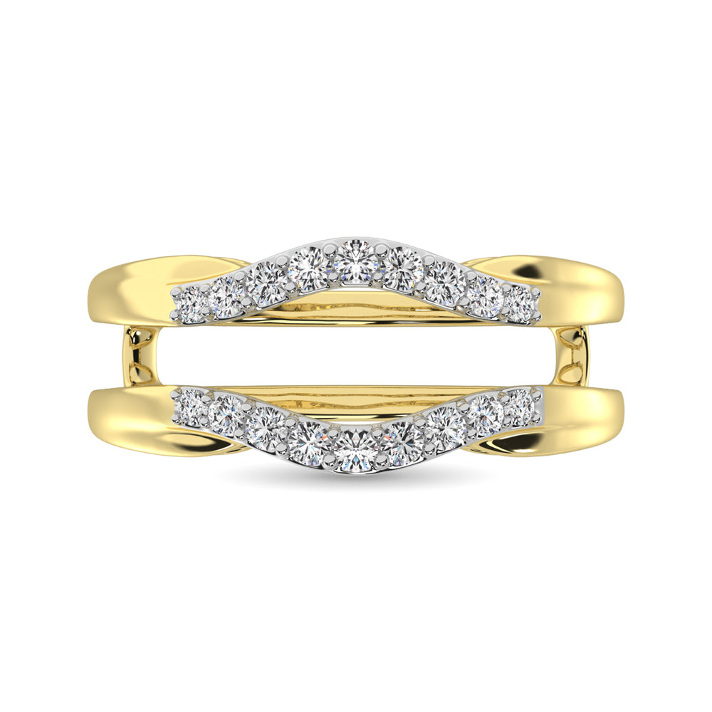10K Yellow Gold 1/4 Ct.Tw. Diamond Guard Ring