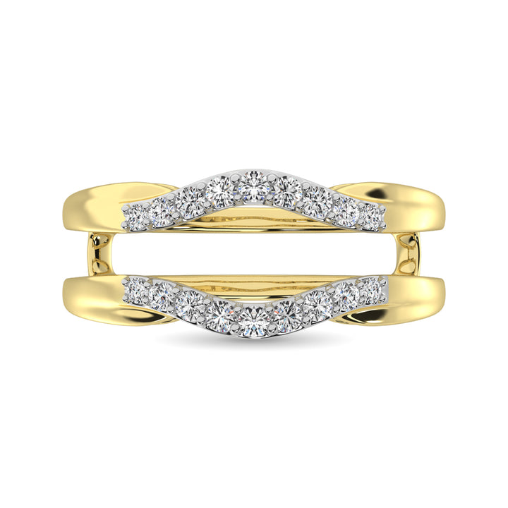 10K Yellow Gold 1/4 Ct.Tw. Diamond Guard Ring