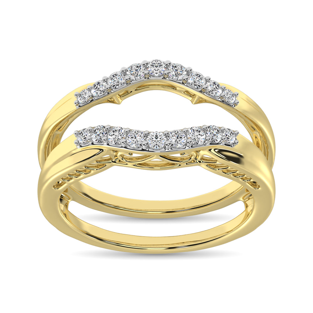 10K Yellow Gold 1/4 Ct.Tw. Diamond Guard Ring