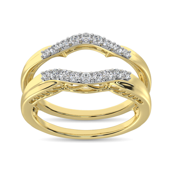 10K Yellow Gold 1/4 Ct.Tw. Diamond Guard Ring