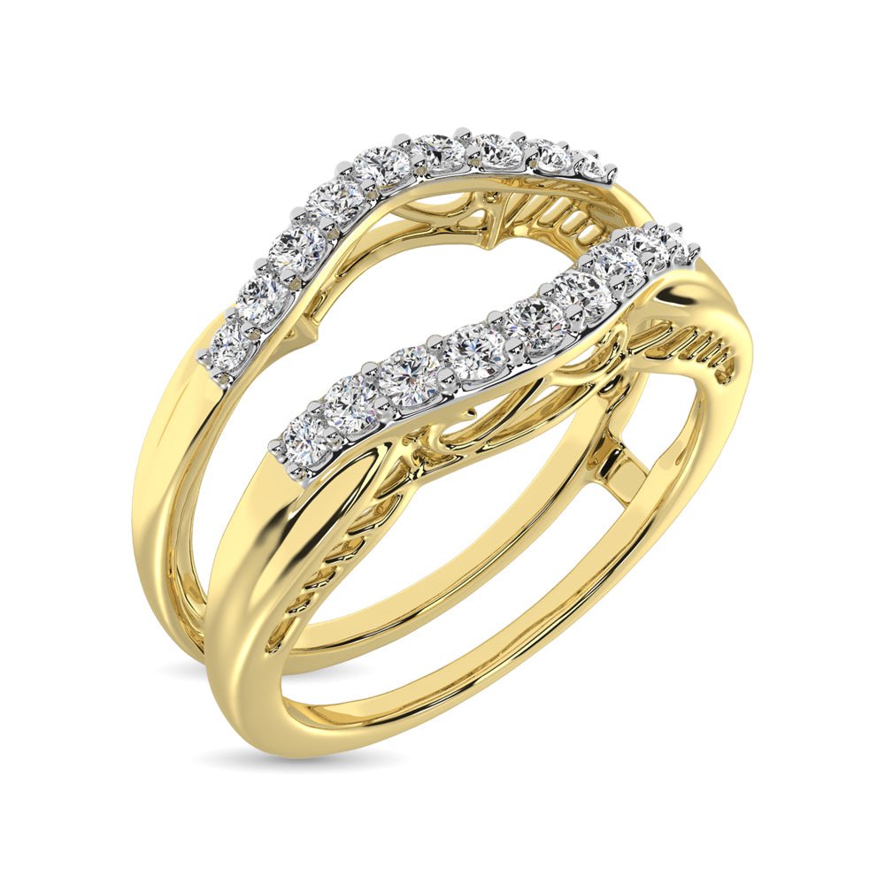 10K Yellow Gold 1/4 Ct.Tw. Diamond Guard Ring