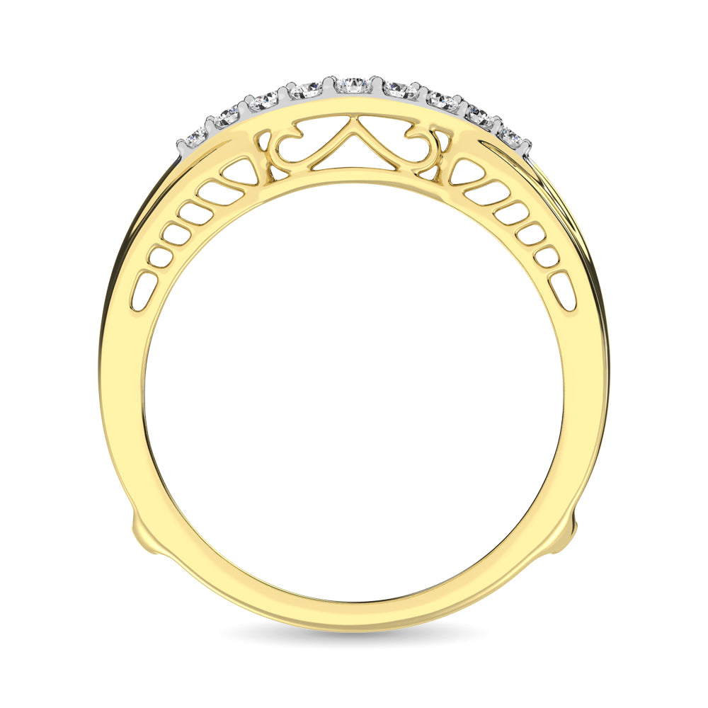 10K Yellow Gold 1/4 Ct.Tw. Diamond Guard Ring