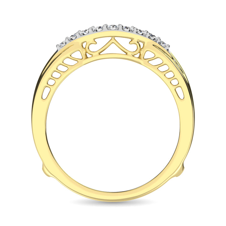 10K Yellow Gold 1/4 Ct.Tw. Diamond Guard Ring