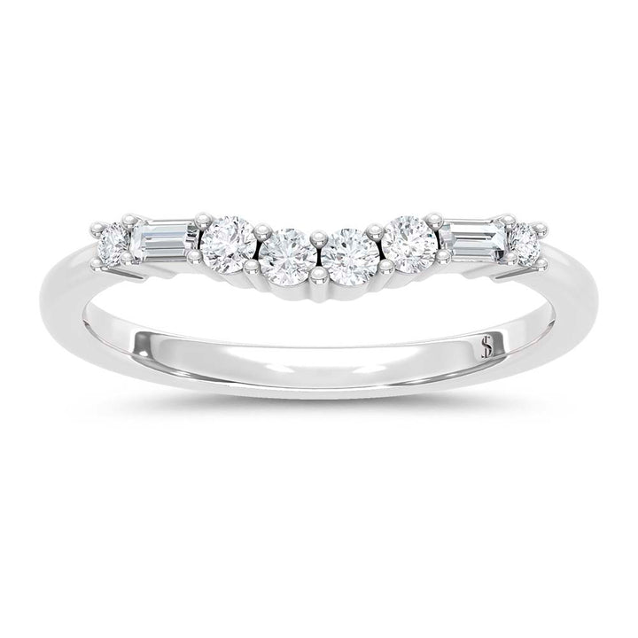 14K White Gold 1/4 Ct.Tw. Diamond Band