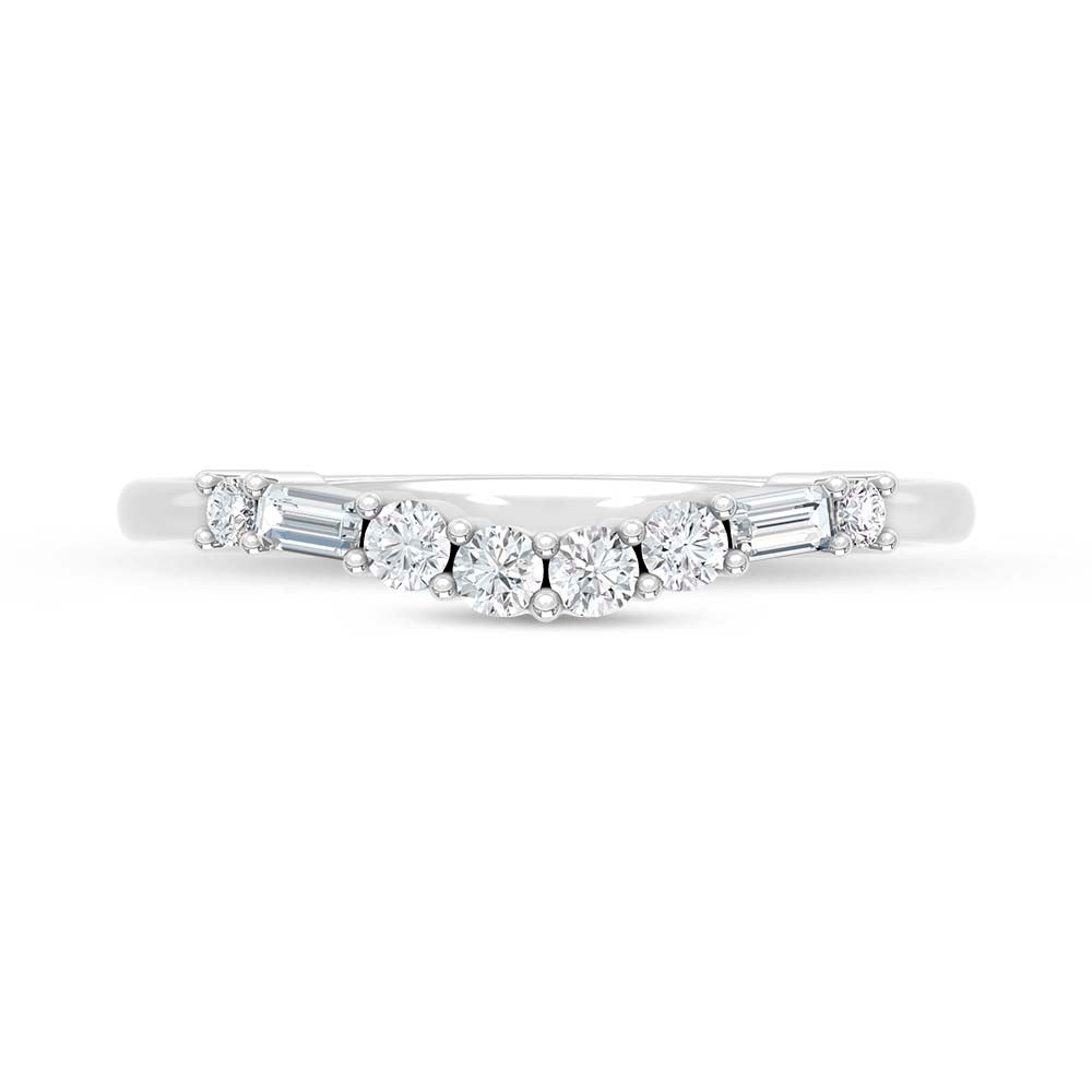 14K White Gold 1/4 Ct.Tw. Diamond Band