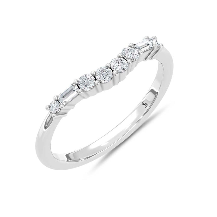 14K White Gold 1/4 Ct.Tw. Diamond Band