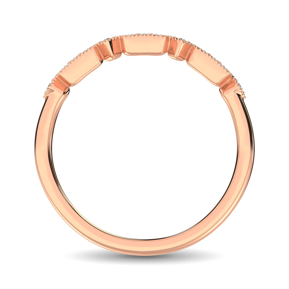 14K Rose Gold 1/20 Ct.Tw. Diamond Stackable Band