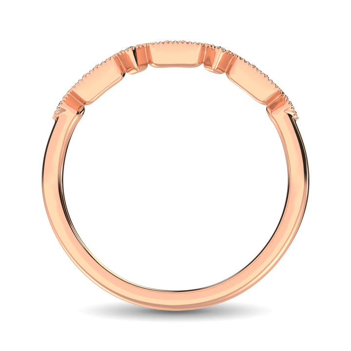 14K Rose Gold 1/20 Ct.Tw. Diamond Stackable Band