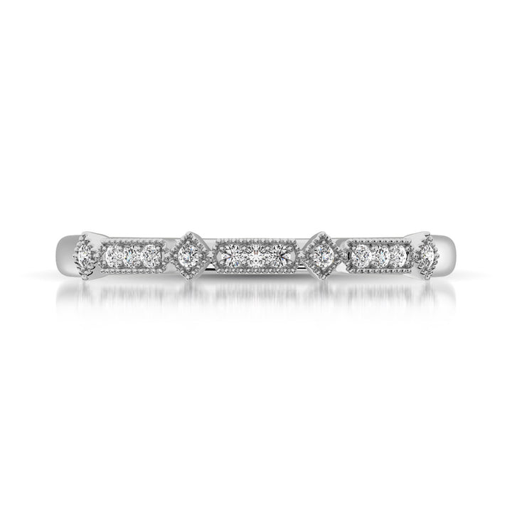 14K White Gold 1/20 Ct.Tw. Diamond Stackable Band