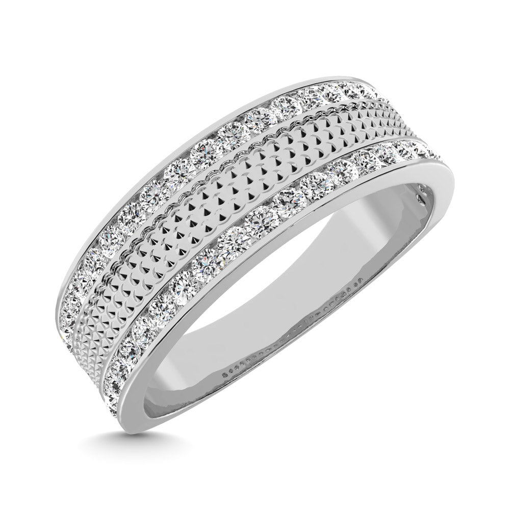 14K Yellow Gold 1/2 Ct.Tw. Diamond Machine Mens Band
