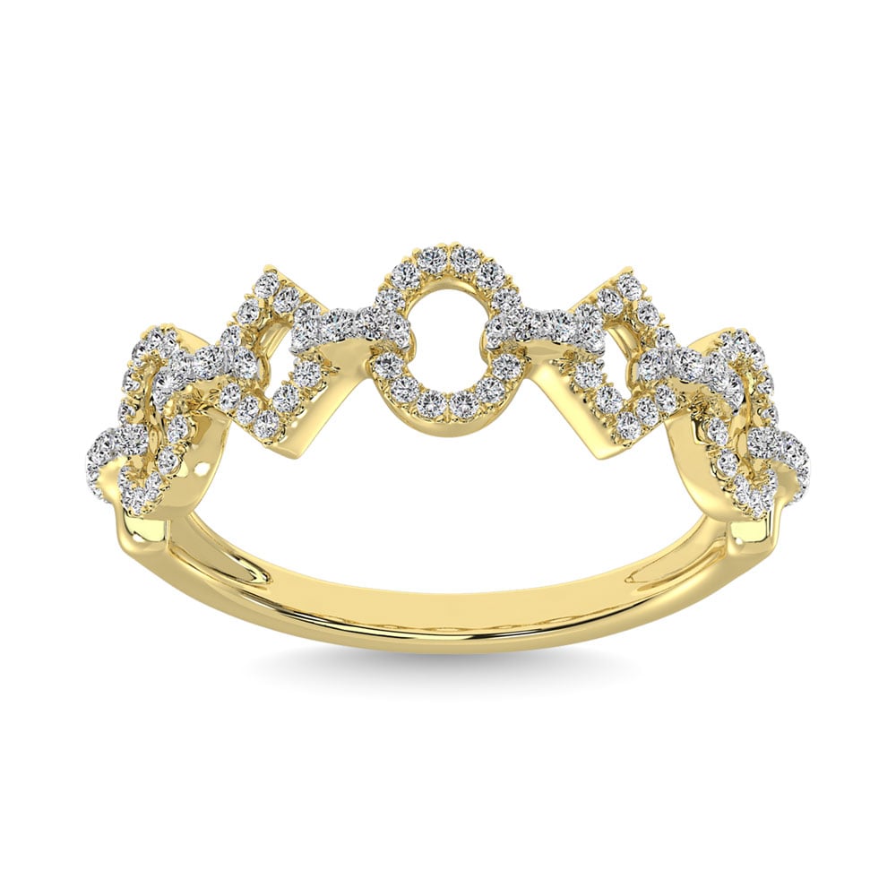 14K Yellow Gold 1/4 Ct.Tw. Diamond Fashion Ring
