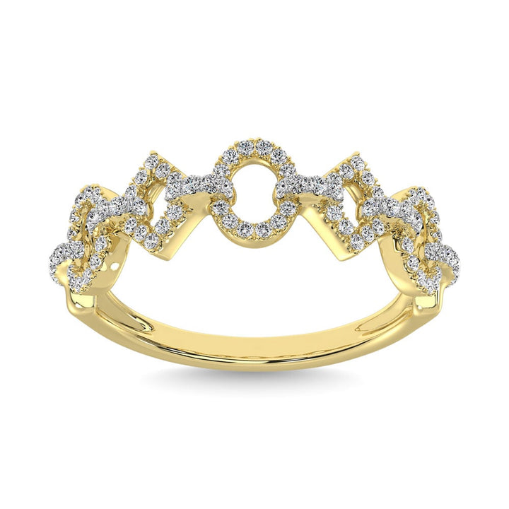 14K Yellow Gold 1/4 Ct.Tw. Diamond Fashion Ring
