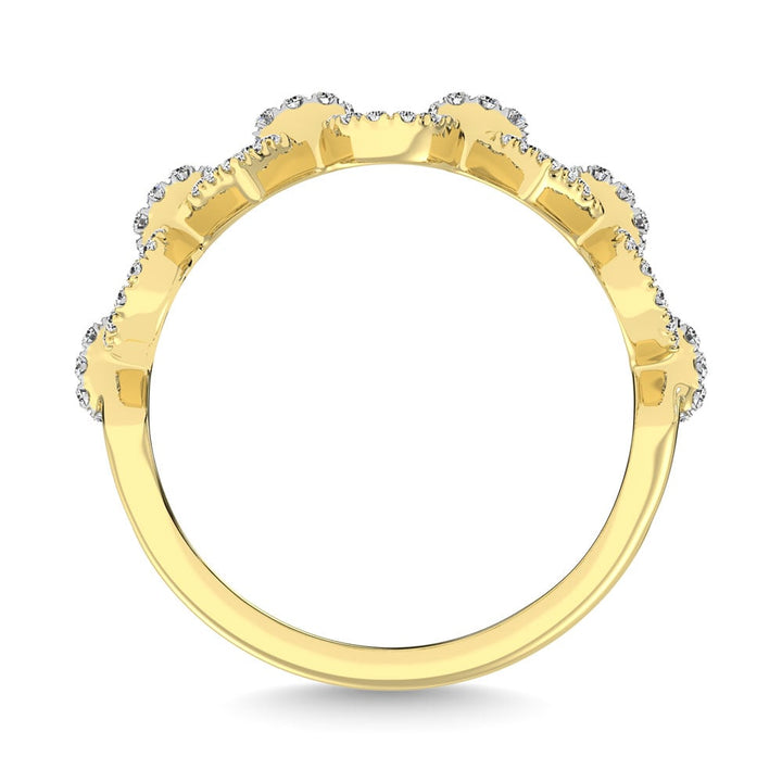 14K Yellow Gold 1/4 Ct.Tw. Diamond Fashion Ring