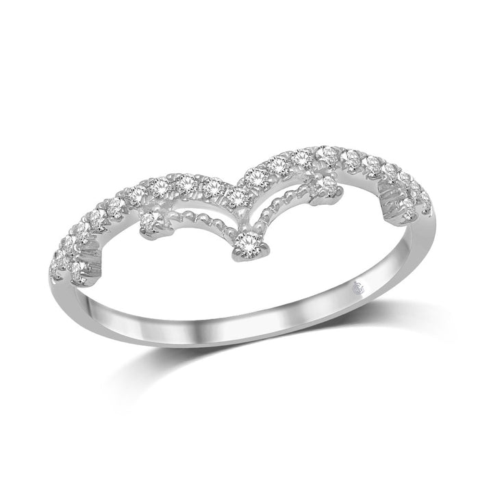 14K White Gold 1/5 Ct.Tw. Diamond Stackable Band