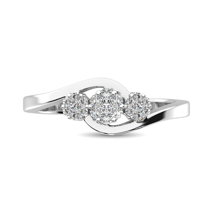 10K White Gold 1/5 Ct.Tw. Diamond Fashion Ring