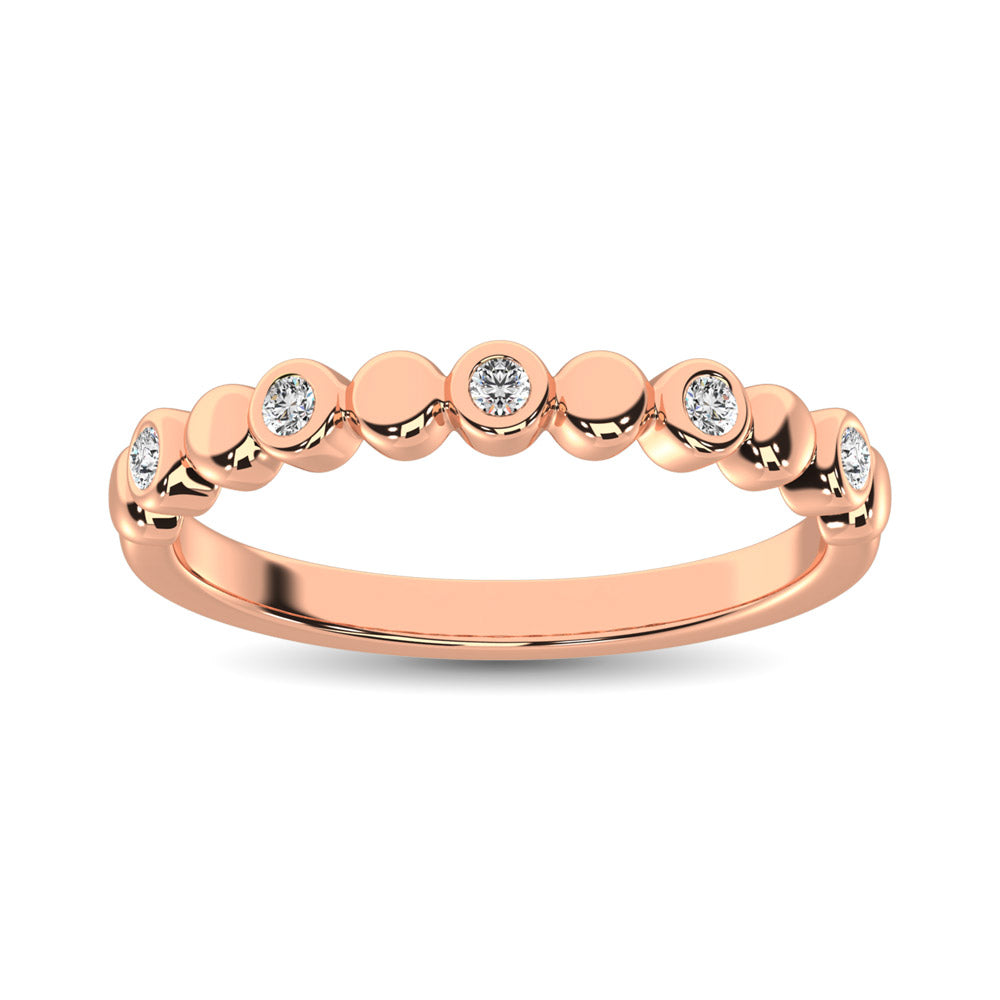 14K Rose Gold 1/20 Ct.Tw. Diamond Stackable Band