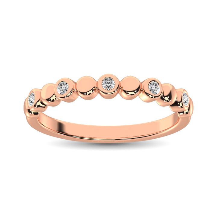 14K Rose Gold 1/20 Ct.Tw. Diamond Stackable Band