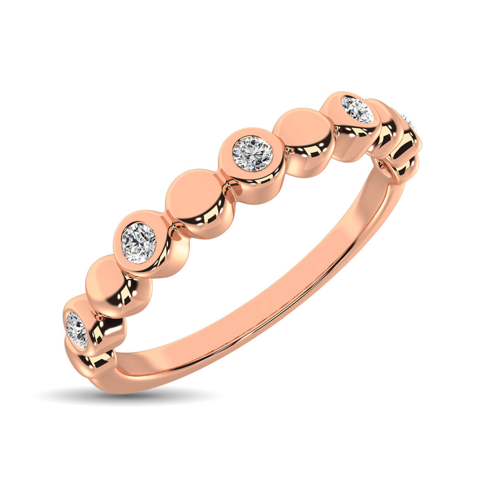 14K Rose Gold 1/20 Ct.Tw. Diamond Stackable Band