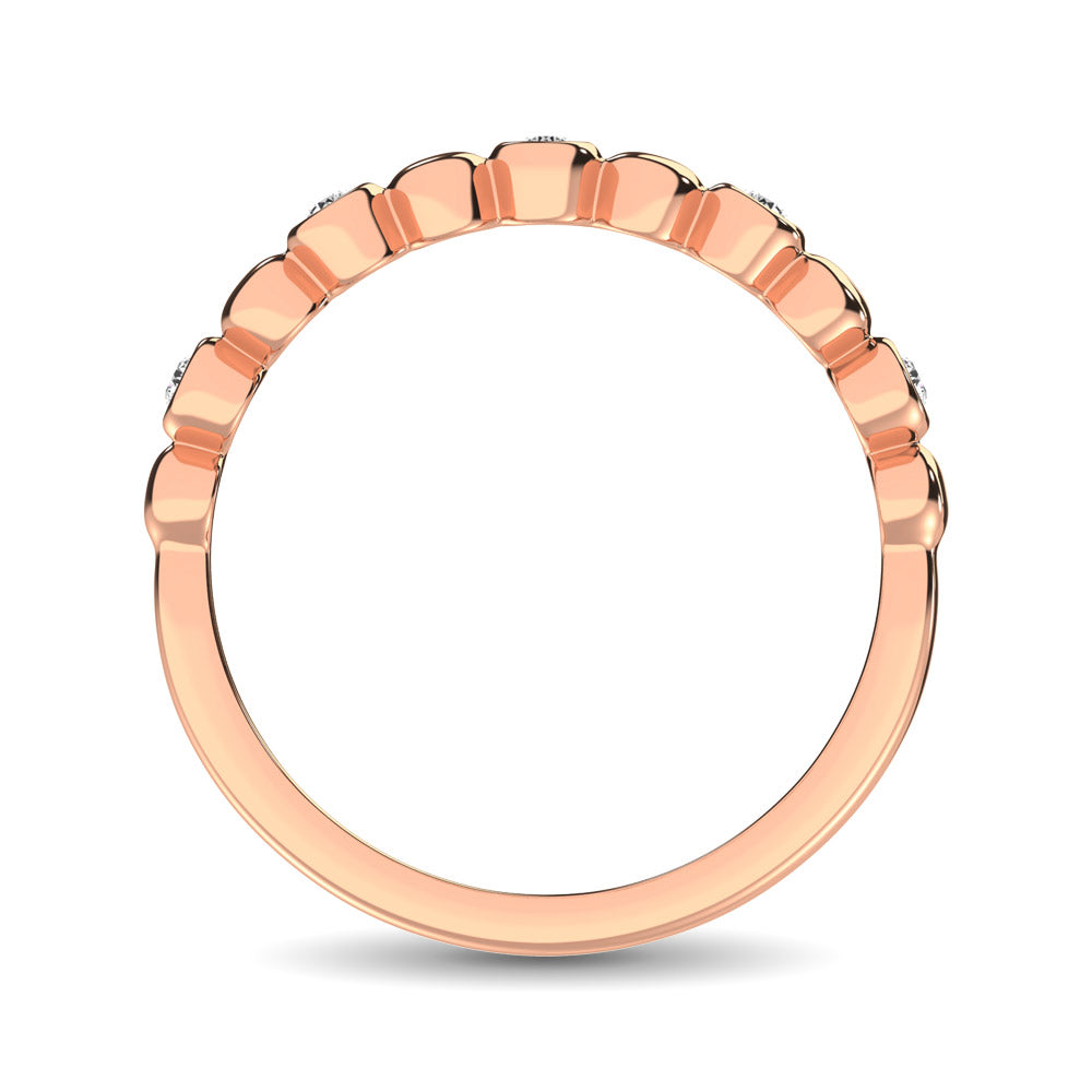 14K Rose Gold 1/20 Ct.Tw. Diamond Stackable Band