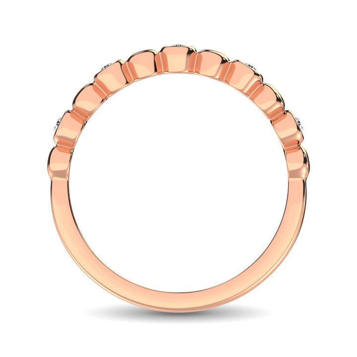 14K Rose Gold 1/20 Ct.Tw. Diamond Stackable Band