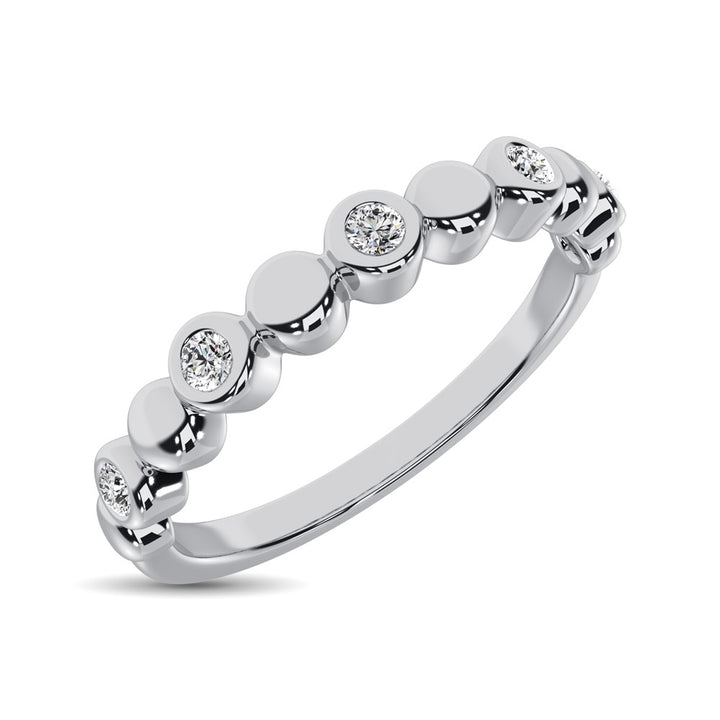 14K White Gold 1/20 Ct.Tw. Diamond Stackable Band
