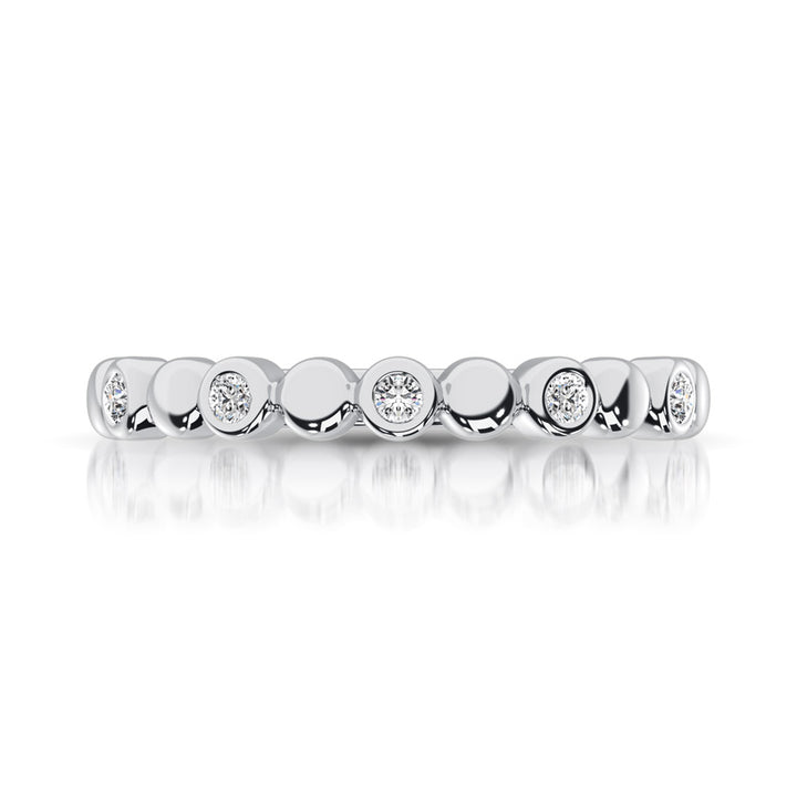 14K White Gold 1/20 Ct.Tw. Diamond Stackable Band