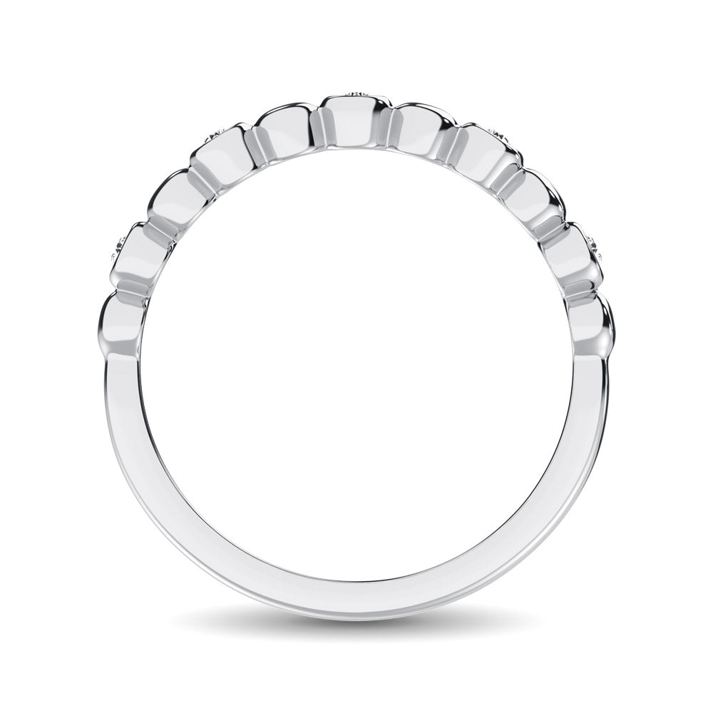 14K White Gold 1/20 Ct.Tw. Diamond Stackable Band
