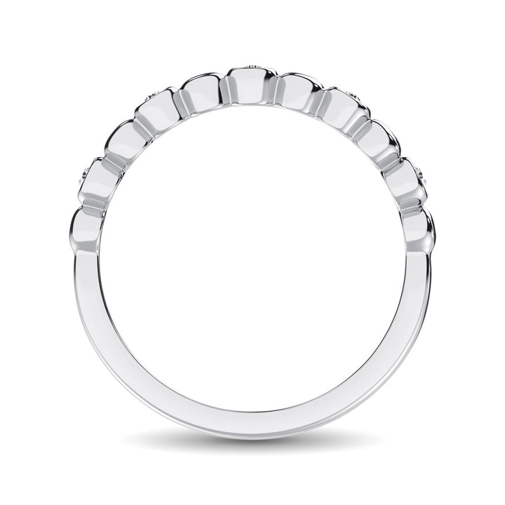 14K White Gold 1/20 Ct.Tw. Diamond Stackable Band