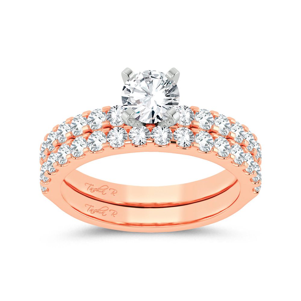 14k Rose Gold 1ct Lab Diamond Engagement Ring Setting
