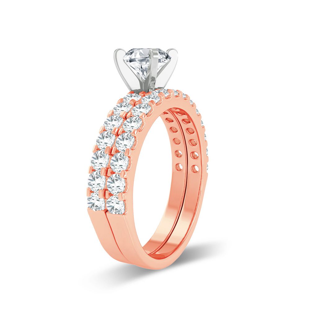 14k Rose Gold 1ct Lab Diamond Engagement Ring Setting