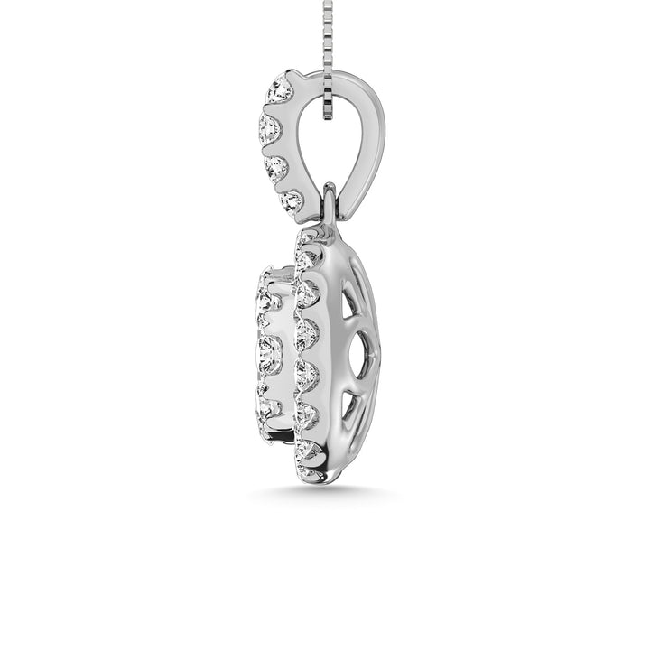 14K White Gold 1 Ct.tw Diamond Fashion Pendant