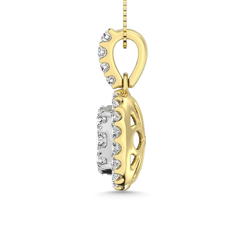 14K Yellow Gold 1 1/2 Ct.tw Diamond Fashion Pendant
