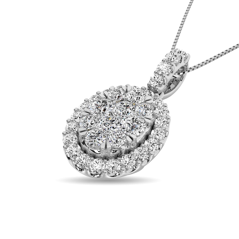 14K White Gold 1 1/4 Ct.tw Diamond Fashion Pendant