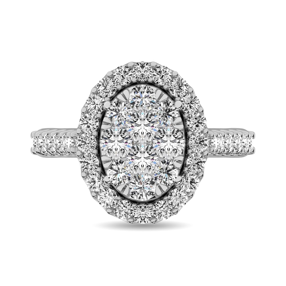 14K White Gold 3/4 Ct.tw Diamond Fashion Ring