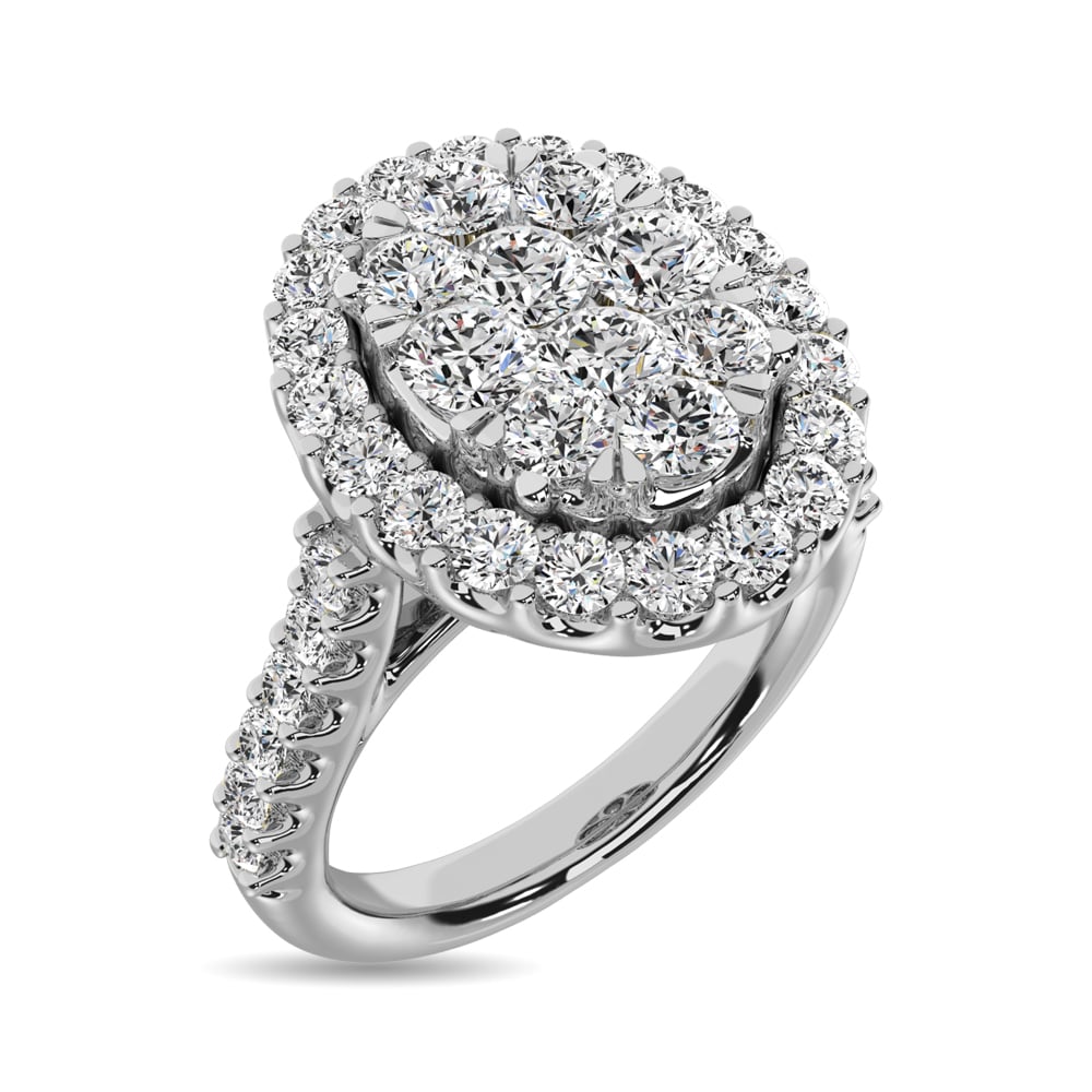 14K White Gold 3/4 Ct.tw Diamond Fashion Ring
