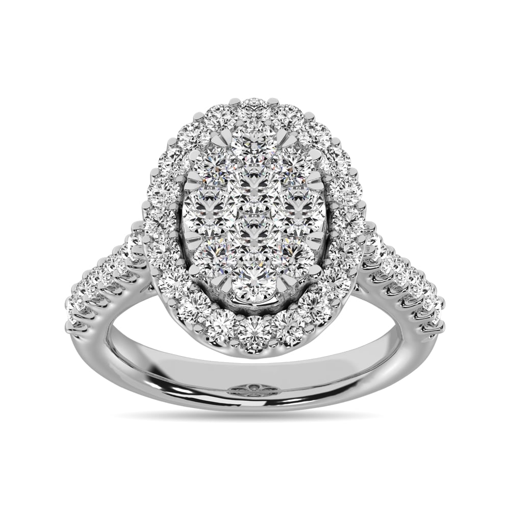 14K White Gold 1 Ct.tw Diamond Fashion Ring