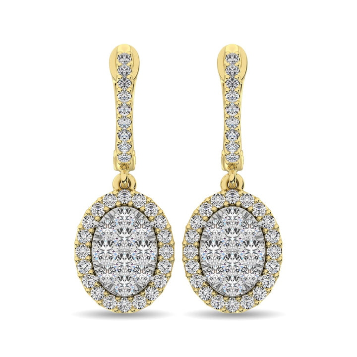 14K Yellow Gold 2 Ct.tw Diamond Drop Earrings