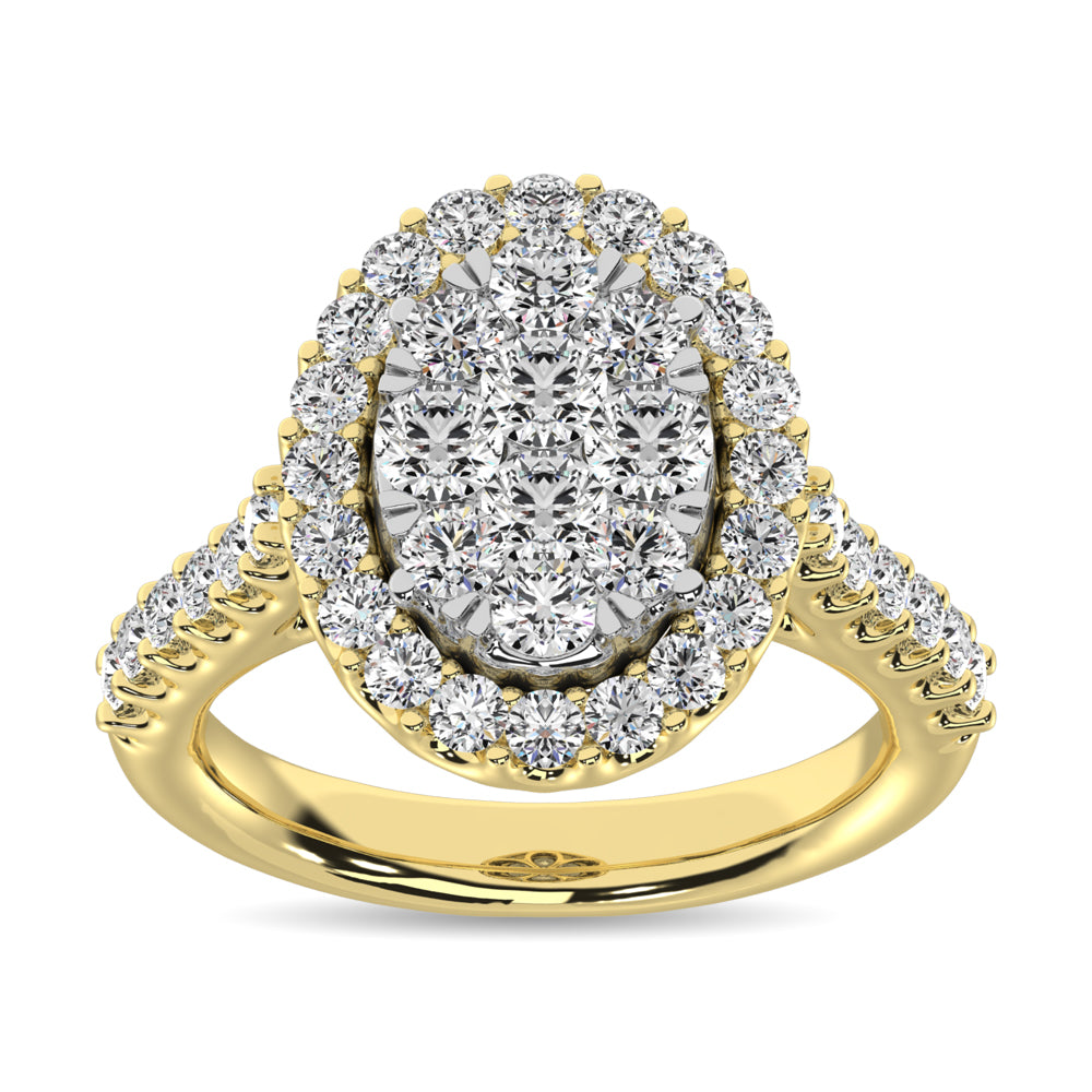 14K Yellow Gold 3/4 Ct.tw Diamond Fashion Ring