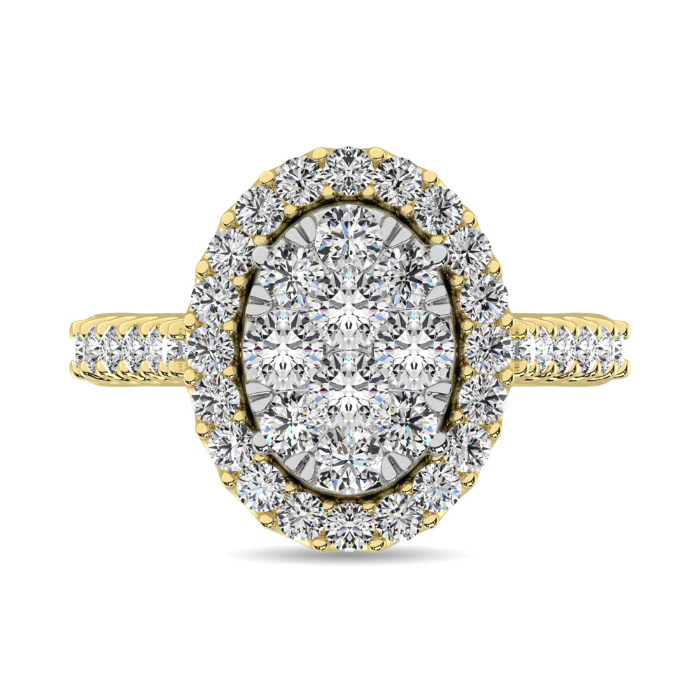 14K Yellow Gold 3/4 Ct.tw Diamond Fashion Ring