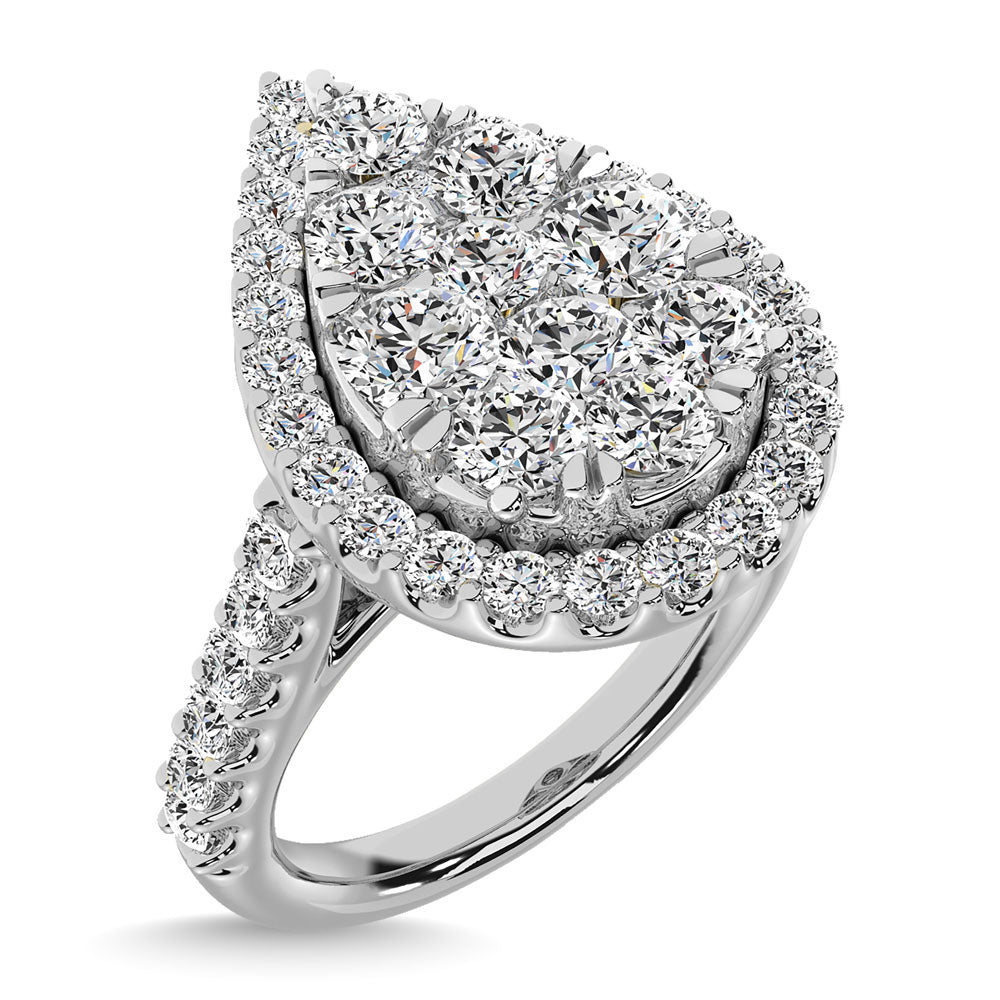 14K White Gold 3/4 Ct.tw Diamond Fashion Ring