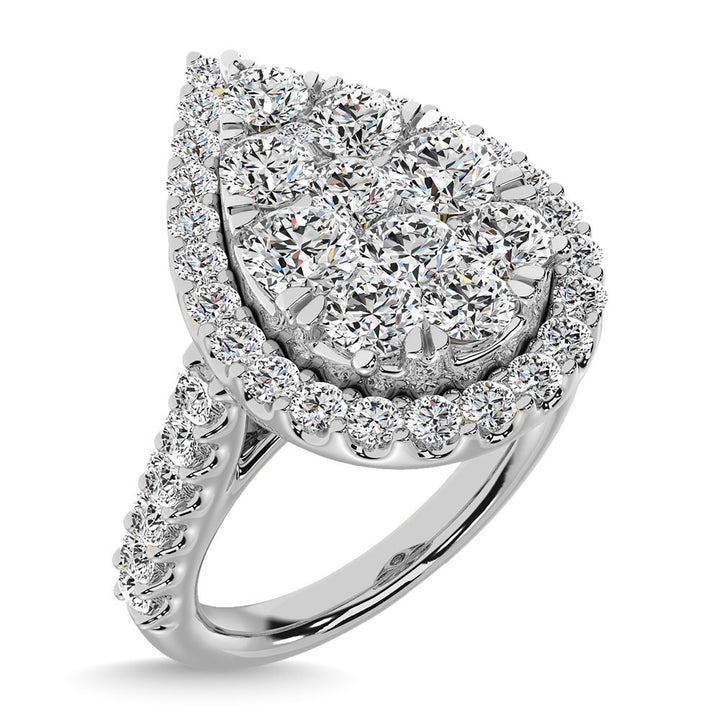 14K White Gold 3/4 Ct.tw Diamond Fashion Ring