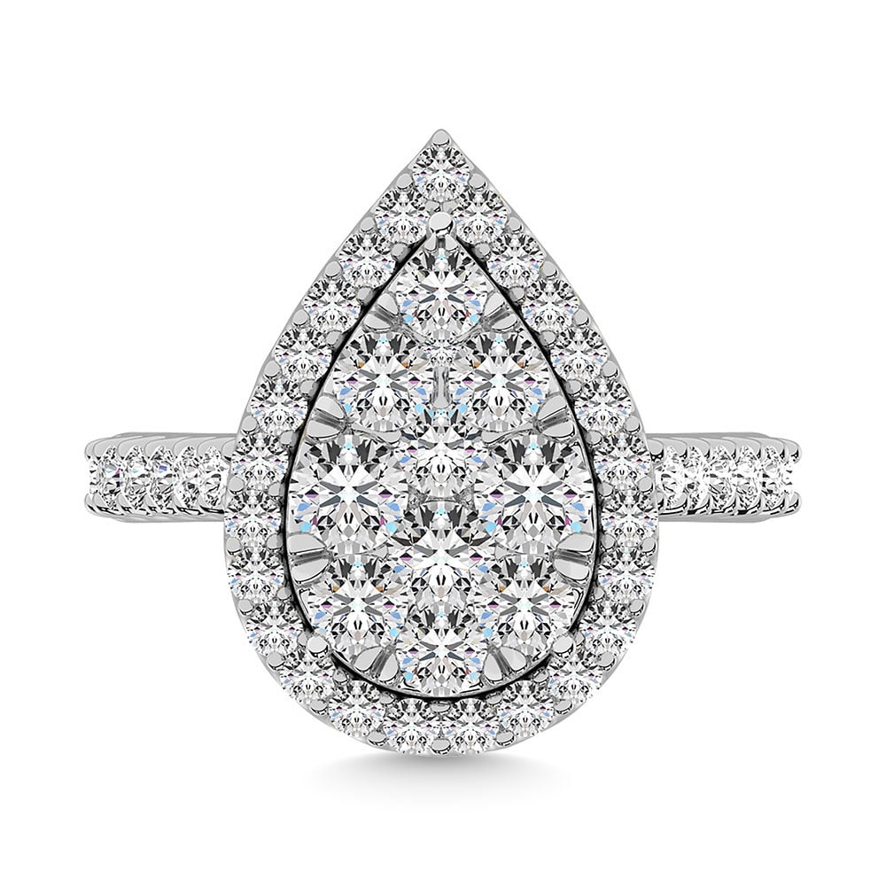14K White Gold 1 Ct.tw Diamond Fashion Ring
