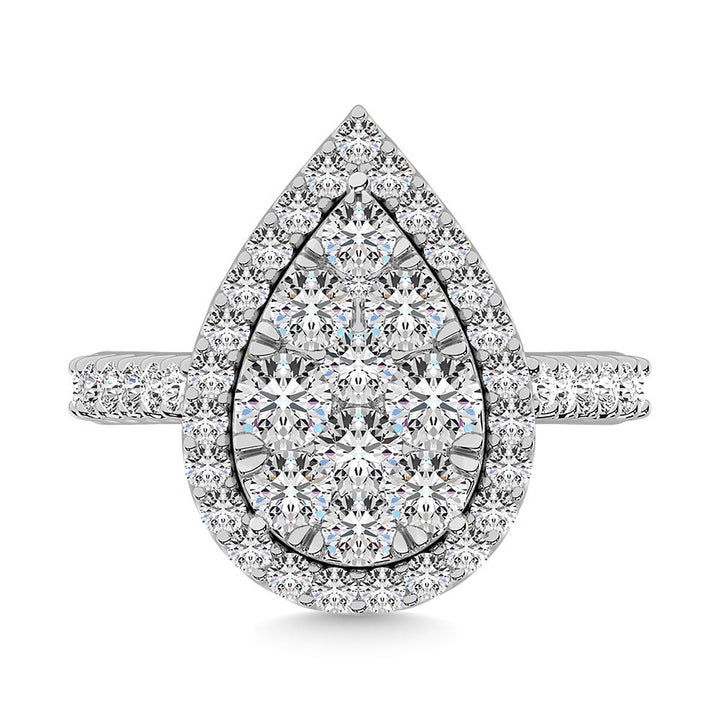 14K White Gold 1 Ct.tw Diamond Fashion Ring