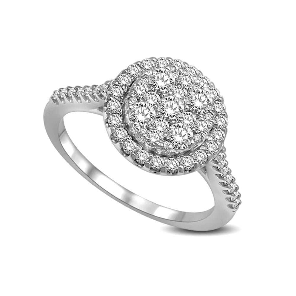 14K White Gold 9/10 Ct.tw Diamond Fashion Ring