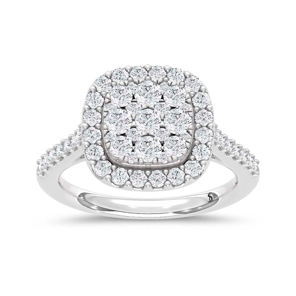 14K White Gold 1 1/5 Ct.tw Diamond Fashion Ring