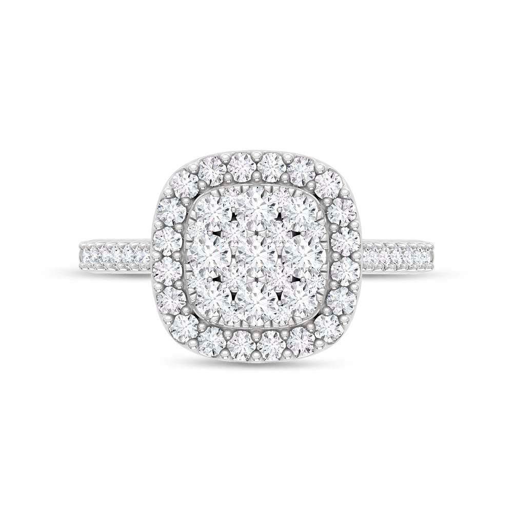 14K White Gold 1 1/5 Ct.tw Diamond Fashion Ring